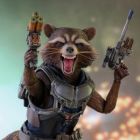 Hot Toys 1/6th Scale MMS410 Guardians of the Galaxy Vol. 2: Rocket Collectible Figure