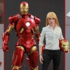 Hot Toys 1/6th Scale Iron Man 3 Pepper Potts & Mark IX Collectible Figures Set