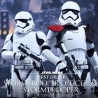 Hot Toys 1/6th Scale Star Wars First Order Stormtrooper Officer + Stormtrooper Figures Set