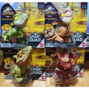 Mattel Jurassic World Snap Squad Mini Figures Set of 4 (Wave 9)