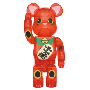 Bearbrick 400% Manekineko Plum Transparent