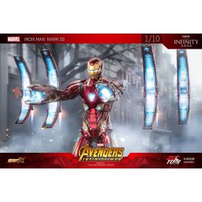 ZD Toys 1/10 Scale Action Figure - Iron Man Mark L &amp; Nano Floating Gun With Platform Set (Mark L) (MK50)(1909-50)