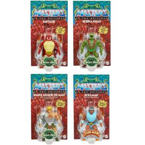 Mattel Master Of The Universe Origins Action Figure Dash A (Set Of 4) (Snake Armor He-man, Bolt-man, Rattlor, Kobra Khan