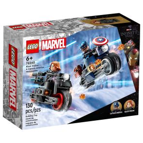 LEGO Marvel 76260 Black Widow &amp; Captain America Motorcycles (130 Pieces)