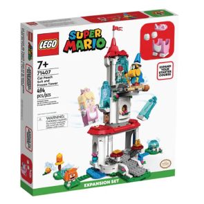 LEGO Super Mario 71407 Cat Peach Suit and Frozen Tower Expansion Set (494 Pieces)
