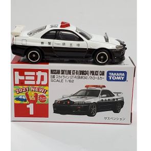 Takara Tomy Tomica No.1 Nissan Skyline GT-R (BNR34) Police Car (17486)