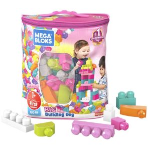 Mattel Mega Bloks First Builders Big Building Bag - DCH62 (80 Pcs) (Pink)