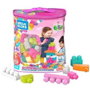 Mattel Mega Bloks First Builders Big Building Bag - DCH54 (60 Pcs) (Pink)