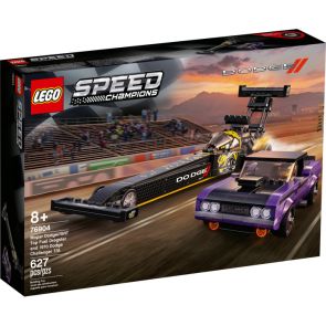 LEGO Speed Champions 76904 Mopar Dodge//SRT Top Fuel Dragster and 1970 Dodge Challenger T/A (627 Pieces)