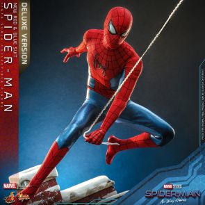 Hot Toys MMS680 Spider-Man: No Way Home - 1/6th scale Spider-Man (New Red and Blue Suit) Collectible Figure (Deluxe Version)
