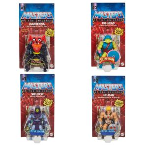 Mattel Masters of the Universe Origins Figure Dash N set of 4 (He-Man, Skeletor, Mantenna, Pig-Head)