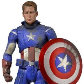 Neca 18&quot; Battle Damaged Captain America Action Figure