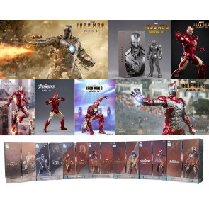 ZD Toys 1/10 Scale - Iron Man + Hall of Armor Armour Set Mark 1, Mark 2, Mark 3, Mark 4, Mark 5, Mark 6, Mark 7