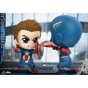 Hot Toys COSB658 Captain America VS Captain America Cosbaby (S) Bobble-Head Collectible Set
