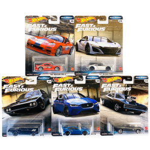 Hot Wheels 1:64 Scale Fast &amp; Furious: Full Force (Set of 5)