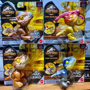 Mattel Jurassic World Snap Squad Mini Figures Set of 4 (Wave 7)