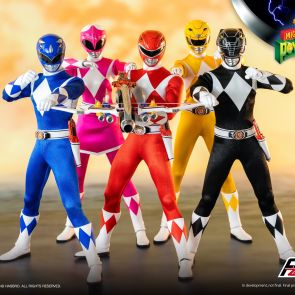 ThreeZero 1/6th Scale Mighty Morphin Power Rangers Core Rangers + Green Ranger Six-Pack